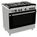MIDEA 5 BURNER SILVER OVEN AND GRILL GAS COOKER